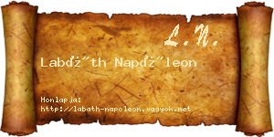 Labáth Napóleon névjegykártya